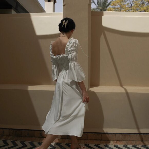 NWT Georgia Hardinge “Astra” Pleated Sculptural Dress – Size UK 4/US 0 - Picture 3 of 6